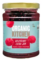 Organic Raspberry Extra Fruit Jam 340g (Organic Kitchen)