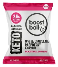 White Choc & Raspberry Bites 40g (Boostball)