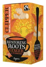 Organic Restoring Roots Ginger & Turmeric Infusion 20 Bags (Clipper)