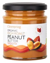Organic Rich Roast Smooth Peanut Butter 170g (Clearspring)