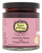 Organic Cranberry Sauce with Orange & Spices 200g (Roots & Wings)