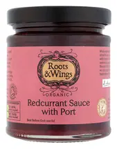 Organic Redcurrant Sauce with Port 200g (Roots & Wings)