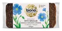 Organic Rye Bread with Omega Golden Linseed 500g (Biona)