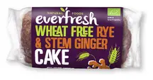 Wheat Free Rye & Stem Ginger Cake, Organic 350g (Everfresh Natural Foods)