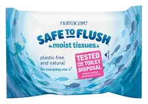 Safe To Flush Moist Tissues, 30 Wipes (Natracare)