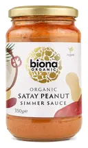 Organic Satay Peanut Simmer Sauce 350g (Biona)