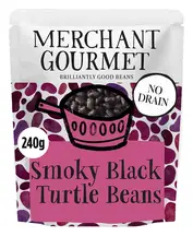 Smoky Black Turtle Beans with Paprika & Chilli 240g (Merchant Gourmet)