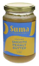 Organic Smooth Peanut Butter No Salt 340g (Suma)