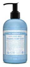 Organic Sugar Soap Baby Mild Unscented 355ml (Dr. Bronner's)