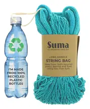 Long Handle String Bag in Teal (Suma)