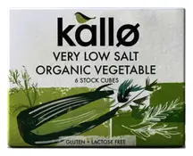 Vegetable Stock Cubes - Very Low Salt, Organic 60g (Kallo)