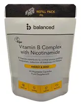 Vitamin B Complex Refill Pouch 60 Capsules (Balanced)