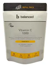 Vitamin C 1000 Refill Pouch 30 Capsules (Balanced)