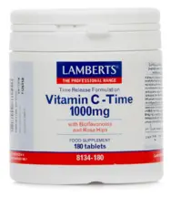 Time Release Vitamin C 1000mg, 180 Tablets