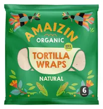 Organic Wheat Tortilla Wraps 240g (Amaizin)