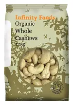 Whole Organic Cashews 125g by Infinity Foods