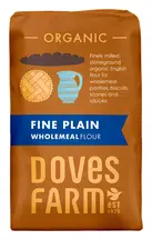 Organic 100% Wholemeal Plain Flour 1kg (Doves Farm)