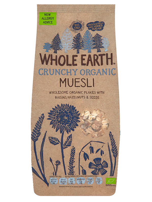 Crunchy Organic Muesli 750g (Whole Earth) Healthy Supplies